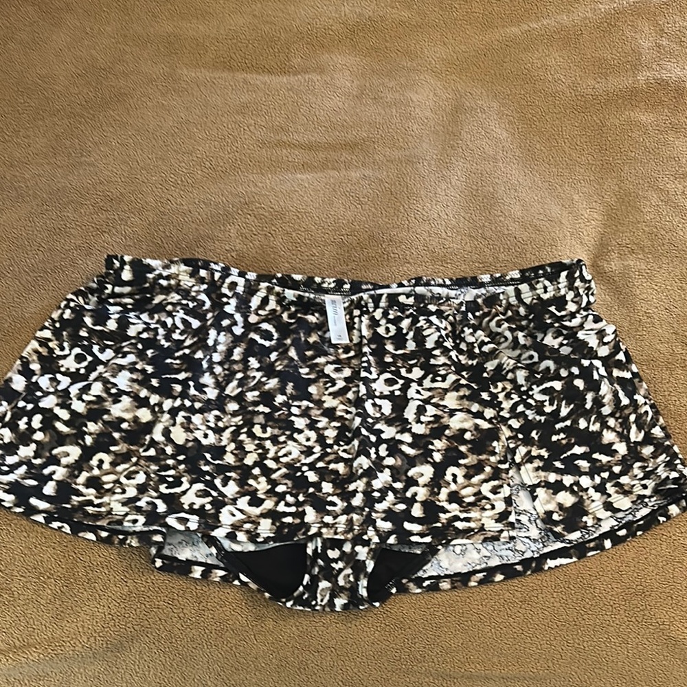 Lane Bryant Black and Brown Swim Athletic Shorts